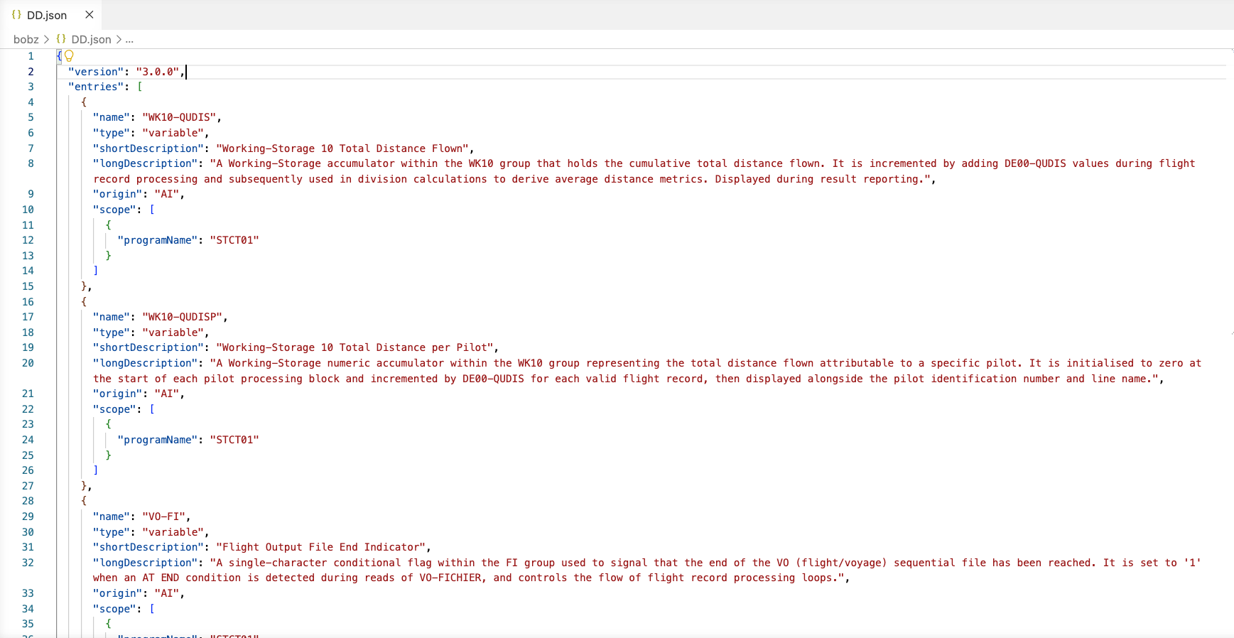 Data Dictionary Data Dictionary